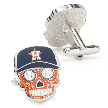 Houston Astros Sugar Skull Cufflinks &amp; Lapel Pin Gift Set