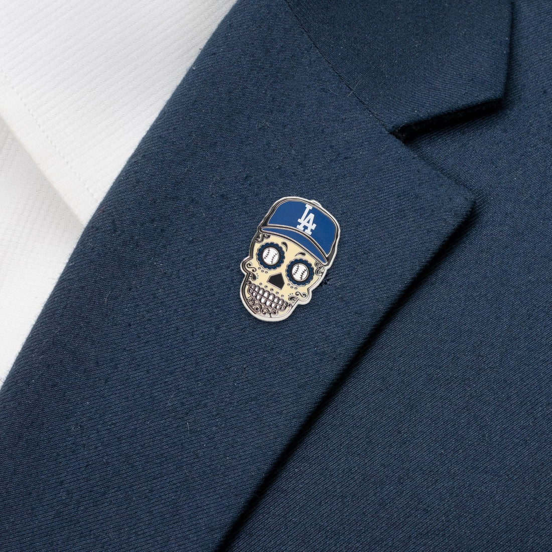 MLB LA Dodgers Sugar Skull Lapel Pin by Cufflinks.com