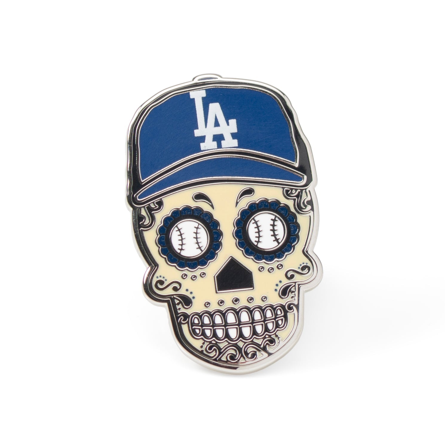 MLB LA Dodgers Sugar Skull Lapel Pin by Cufflinks.com