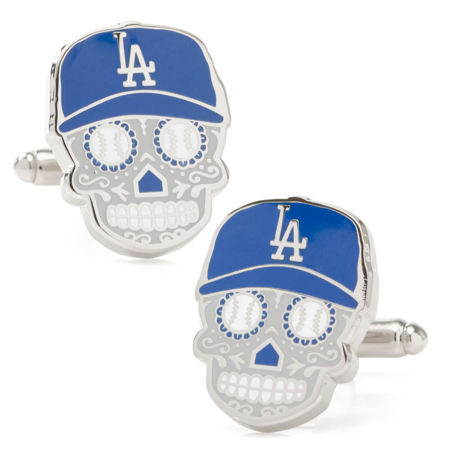 MLB LA Dodgers Sugar Skull Cufflinks by Cufflinks.com