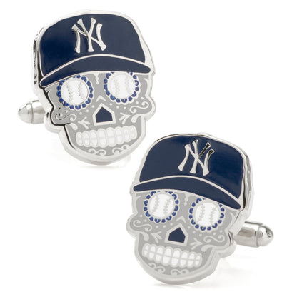 MLB New York Yankees Sugar Skull Cufflinks &amp; Lapel Pin Gift Set