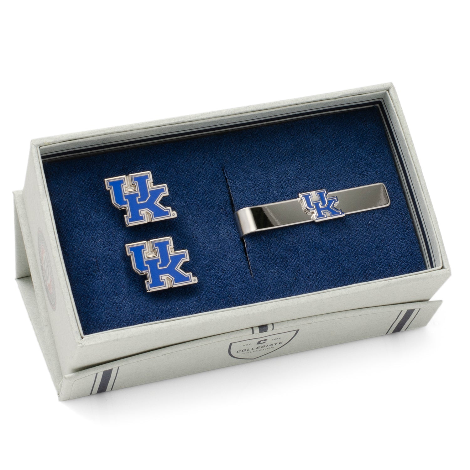 NCAA University of Kentucky Cufflinks and  Tie Bar Gift Set