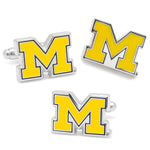 NCAA University of Michigan Wolverine Cufflinks and Lapel Pin Gift Set