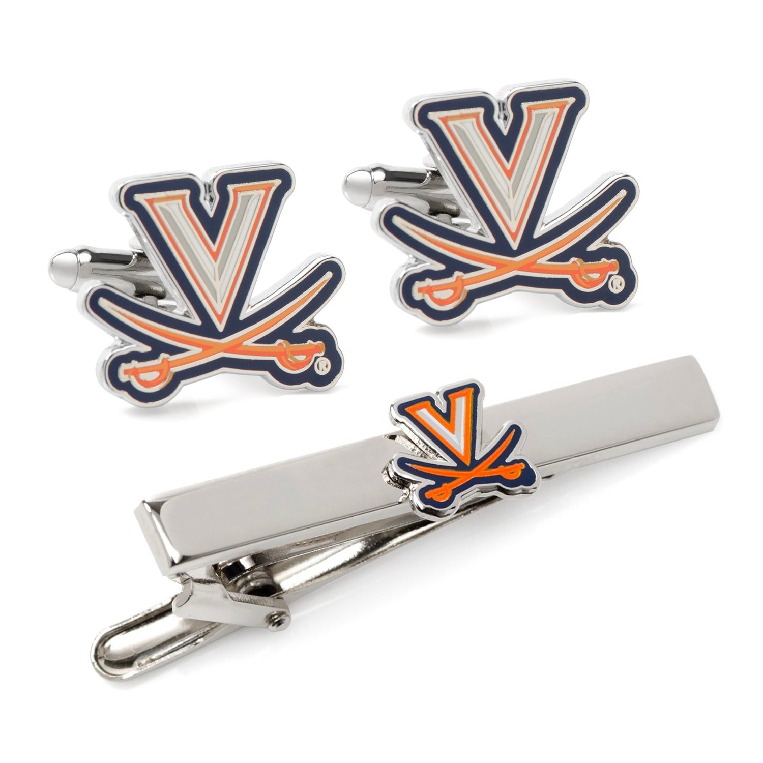 NCAA Virginia Cavaliers Cufflinks &amp; Tie Clip Gift Set