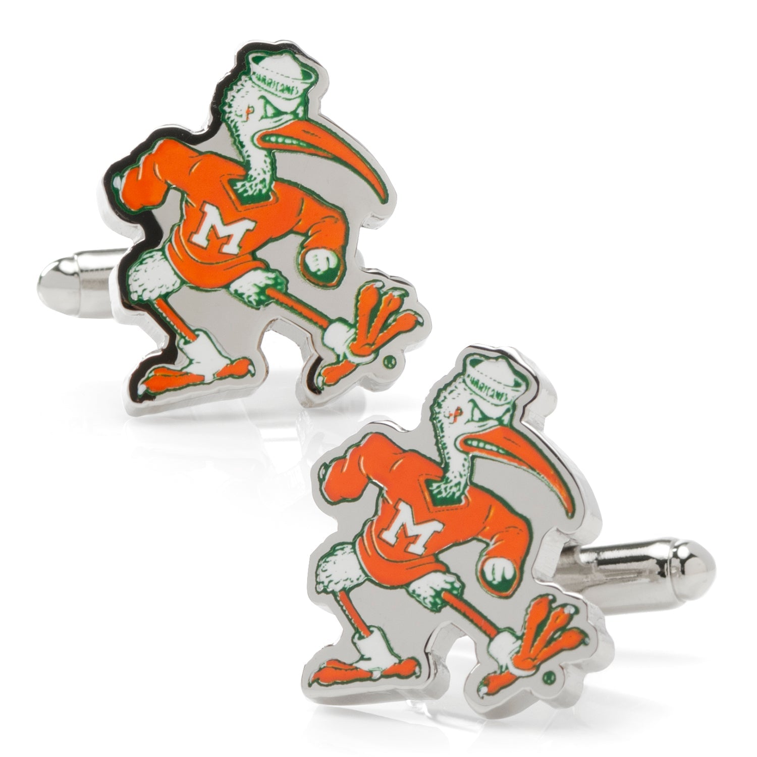 NCAA University of Miami Hurricanes Throwback Cufflinks by Cufflinks.com