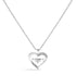 .925 Sterling Silver Diamond Accent MOM with Heart Pendant Necklace (J-K Color, I2-I3 Clarity) - 18" Inches  DestGlow