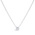 14K White Gold Floating 1/2 Cttw Lab Grown Diamond Solitaire Pendant Necklace - 18" Inches by Bids.com