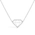 .925 Sterling Silver 1/7 Cttw Lab Grown Diamond Diamond Shaped Pendant Necklace - Size 18 Inches by Bids.com