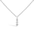 .925 Sterling Silver 1/7 Cttw Lab Grown Diamond Three Stone Diamond Pendant Necklace - 18" Inches by Bids.com