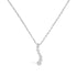 .925 Sterling Silver 1/4 Cttw Lab Grown Diamond Journey Pendant Necklace - 18" Inches by Bids.com