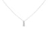 14K White Gold 1/2 Cttw Lab Grown Diamond Three Stone Pendant Necklace by Bids.com