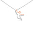 14K Rose Gold Plated Sterling Silver 1/10 Cttw Diamond Angel Pendant Necklace by Bids.com