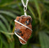 Mahogany Obsidian Raw Gemstone Pendant, Wire Wrapped Crystal Stone Pendant  DestGlow