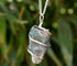 Moss Agate Raw Gemstone Pendant, Wire Wrapped Crystal Stone Pendant  DestGlow