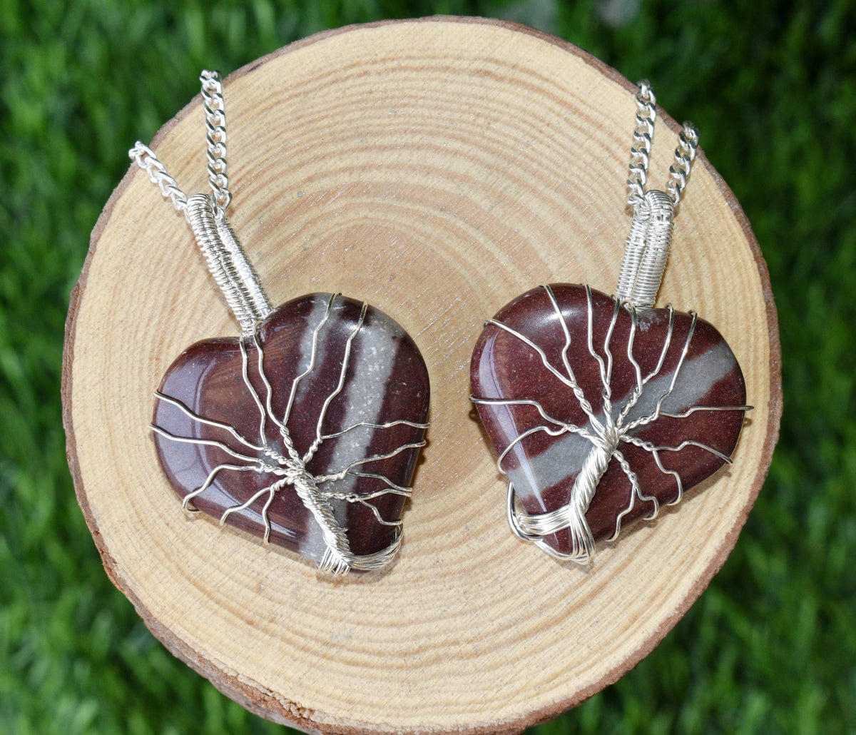Narmada Heart Silver Wire Wrapped Pendant, Crystal Heart Gemstone Pendant  DestGlow