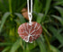 Red Aventurine Heart Silver Wire Wrapped Pendant, Crystal Heart Silver Wrapped Pendant ~ Heart Gemstone Pendant.  DestGlow