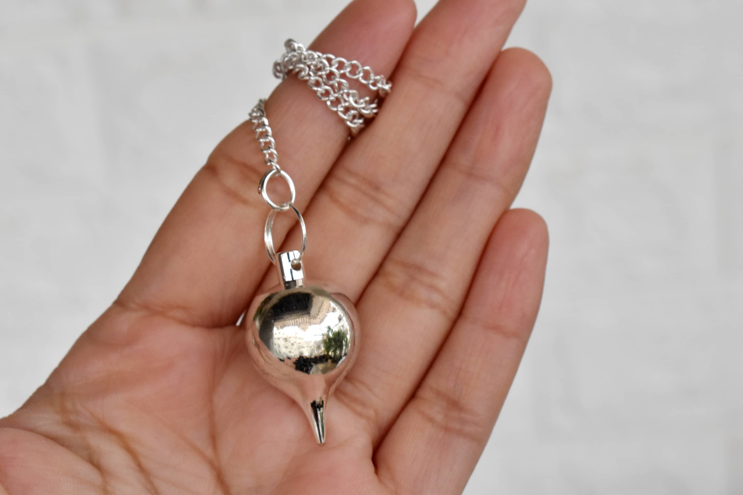 Brass Silver Metal Pendulums, Solid Ball Pendulum.  DestGlow