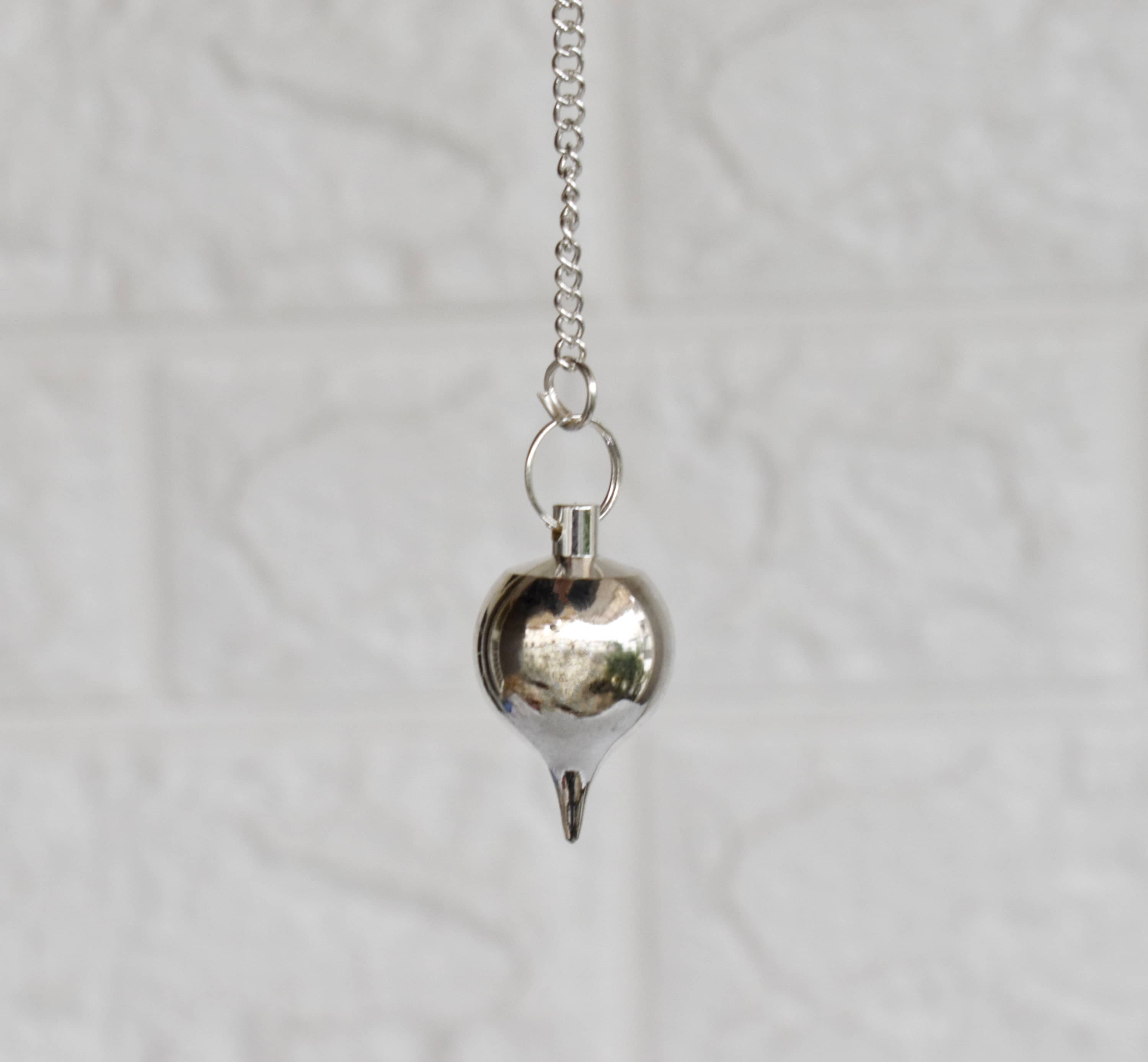 Brass Silver Metal Pendulums, Solid Ball Pendulum.  DestGlow