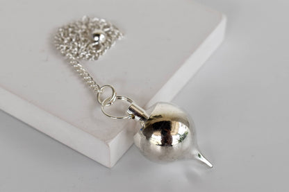 Brass Silver Metal Pendulums, Solid Ball Pendulum.  DestGlow
