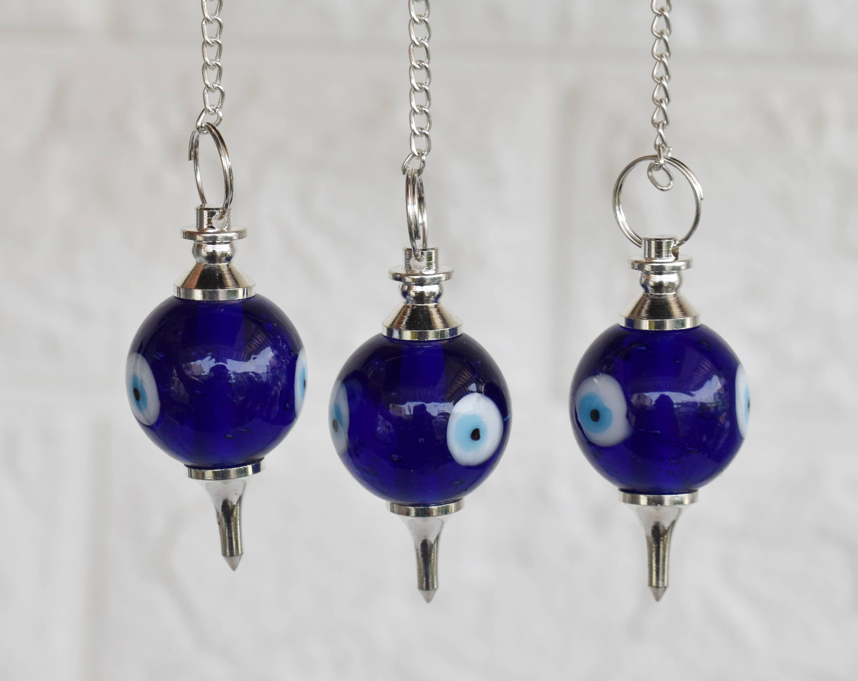 Evil Eye Crystal Pendulums, Crystal Ball Pendulums  DestGlow