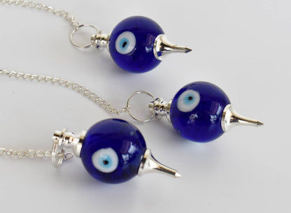 Evil Eye Crystal Pendulums, Crystal Ball Pendulums  DestGlow