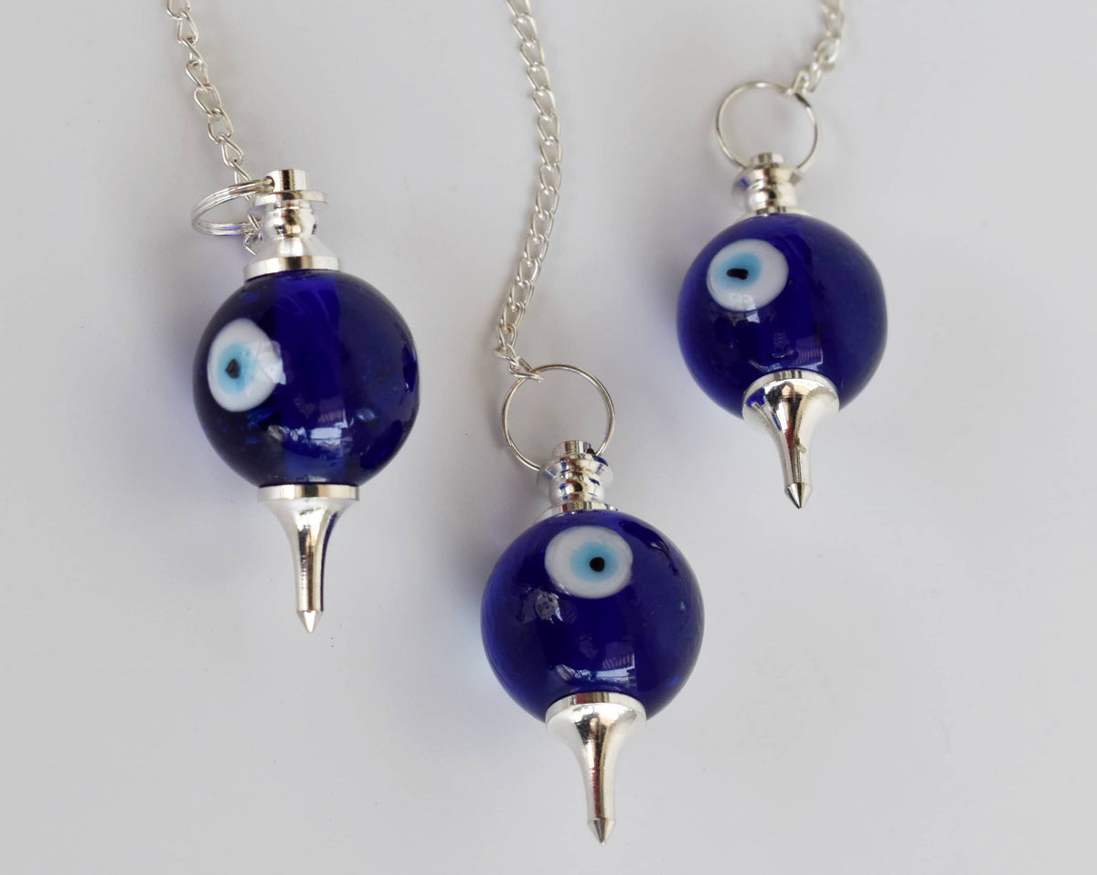 Evil Eye Crystal Pendulums, Crystal Ball Pendulums  DestGlow
