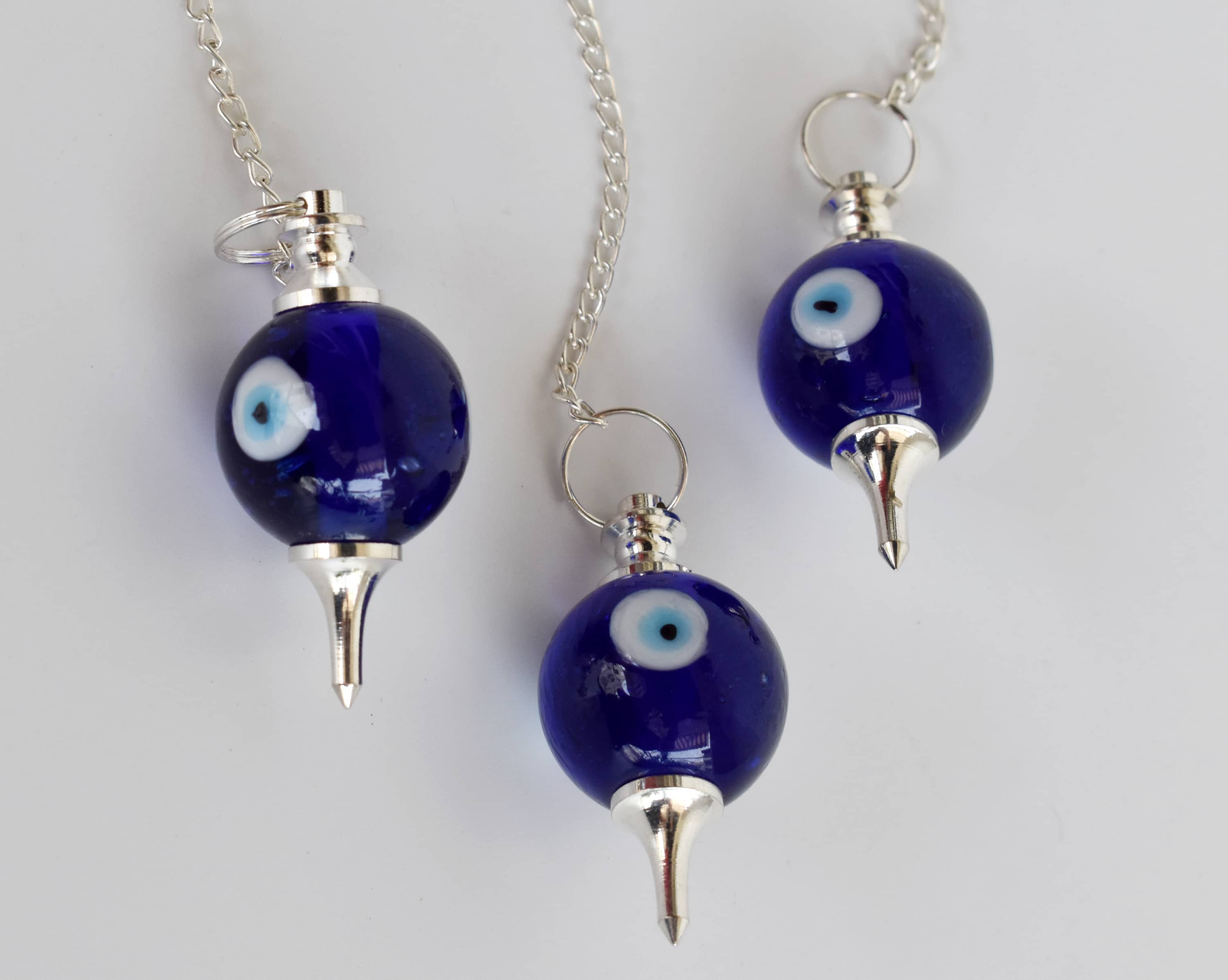 Evil Eye Crystal Pendulums, Crystal Ball Pendulums  DestGlow