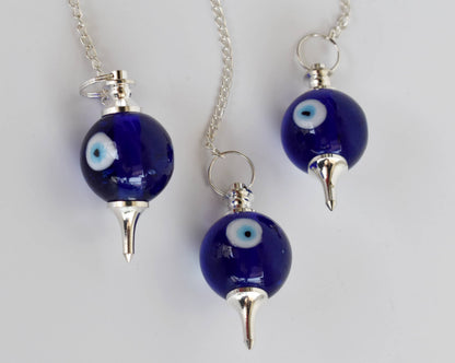 Evil Eye Crystal Pendulums, Crystal Ball Pendulums  DestGlow