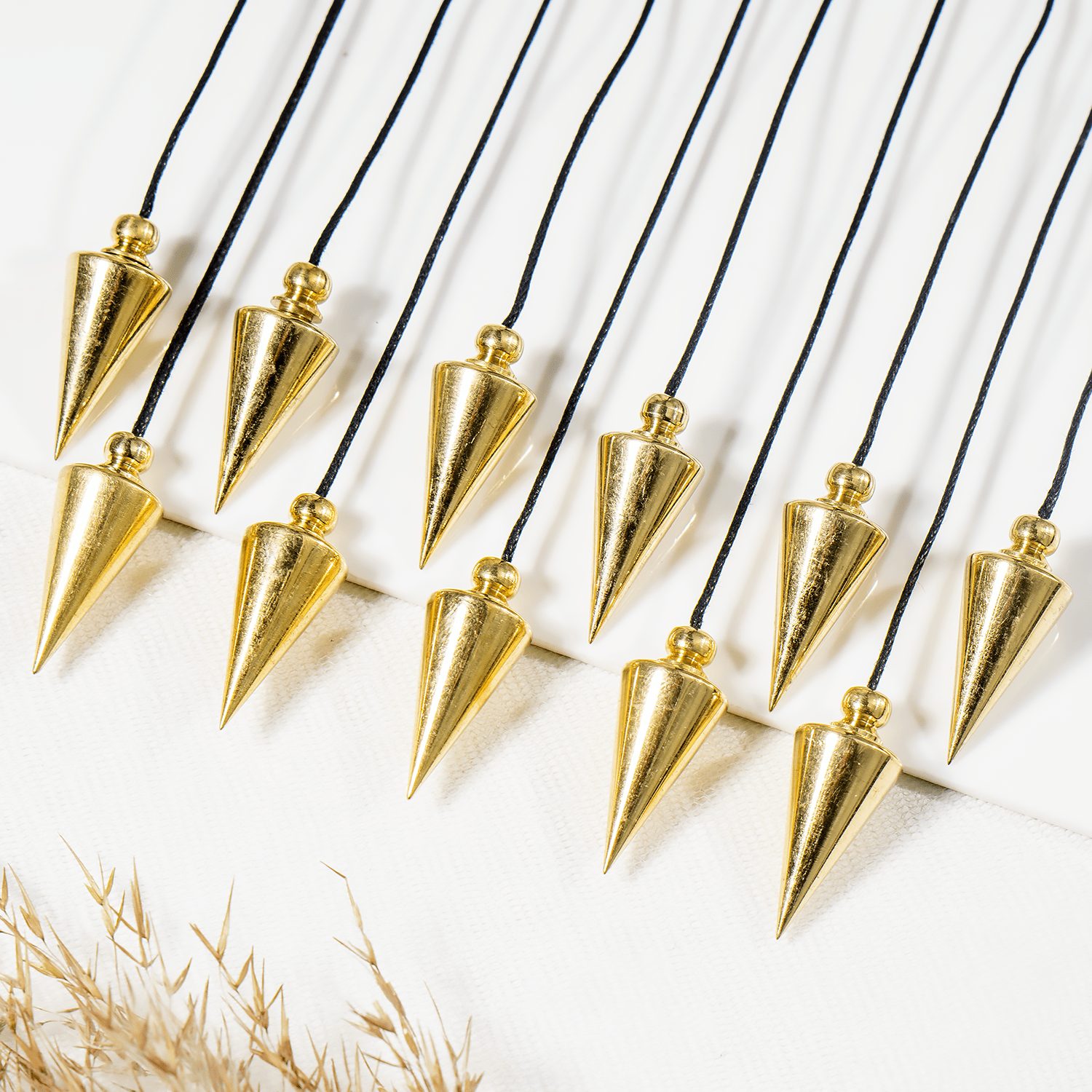 Brass Silver Metal Pendulums, Solid Ball Pendulum.  DestGlow