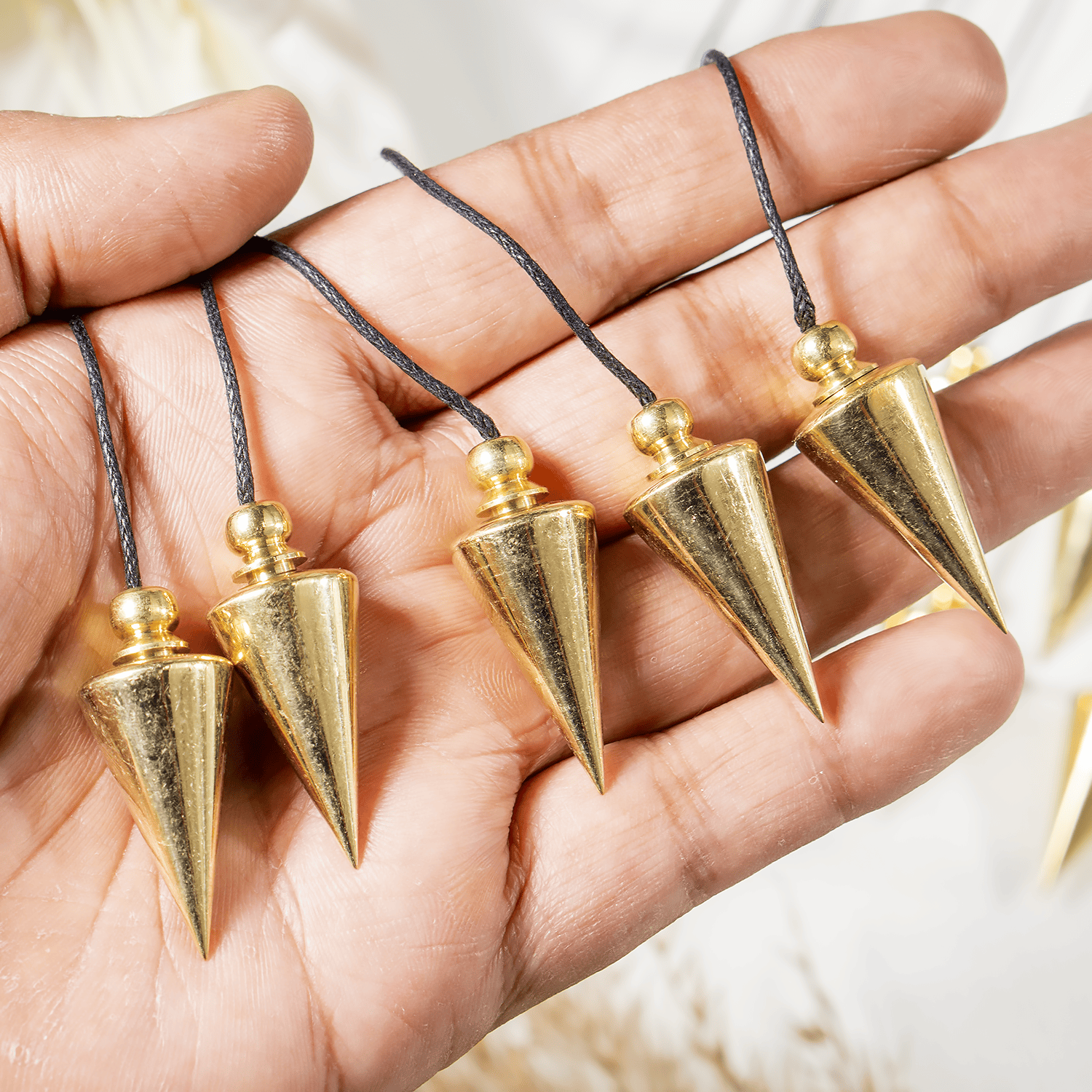 Brass Silver Metal Pendulums, Solid Ball Pendulum.  DestGlow