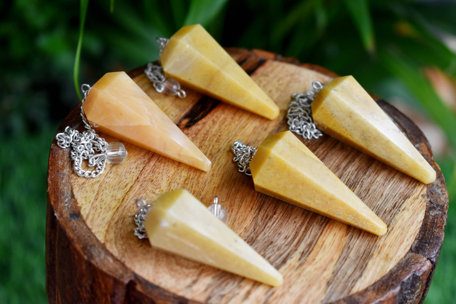 Yellow Aventurine Faceted Hexagon Pendulum, Crystal Pendulum  DestGlow