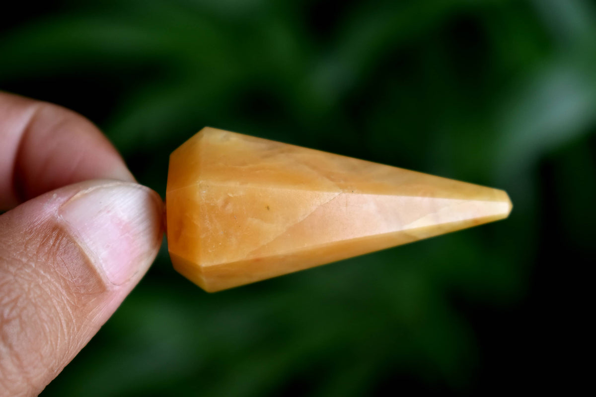 Yellow Aventurine Faceted Hexagon Pendulum, Crystal Pendulum  DestGlow