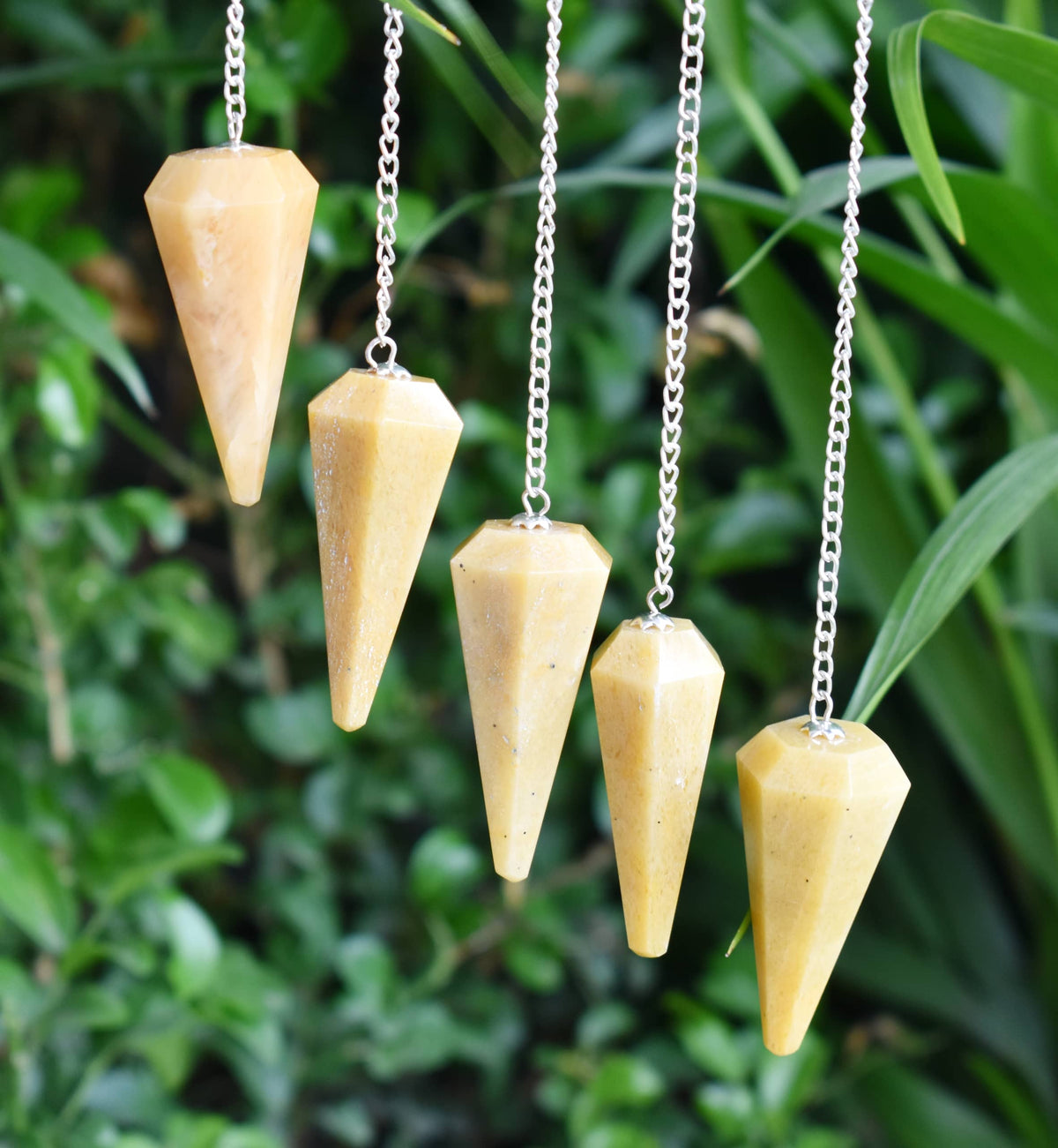 Yellow Aventurine Faceted Hexagon Pendulum, Crystal Pendulum  DestGlow