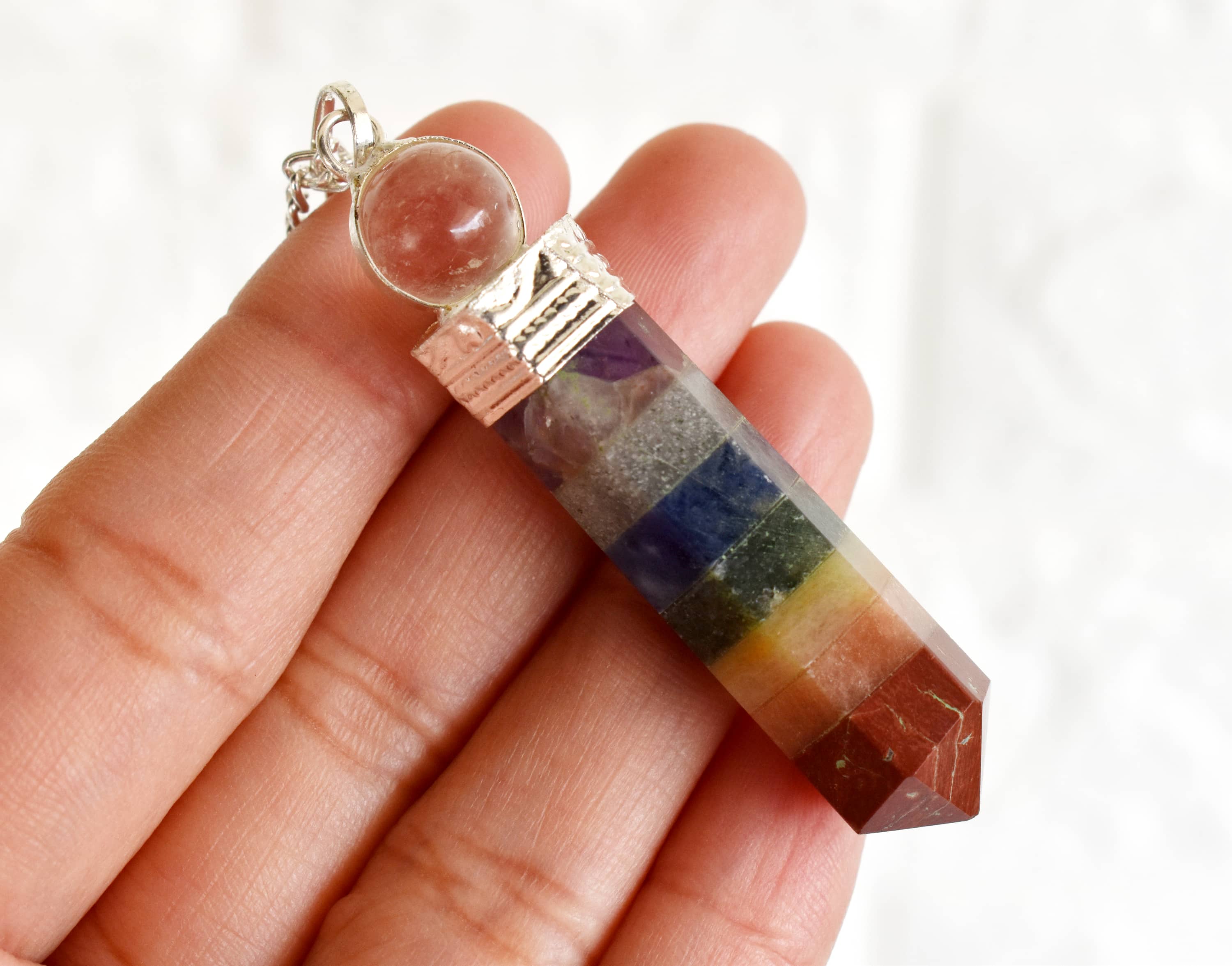 Chakra Pendulums, 7 Chakras crystals Pendulums.