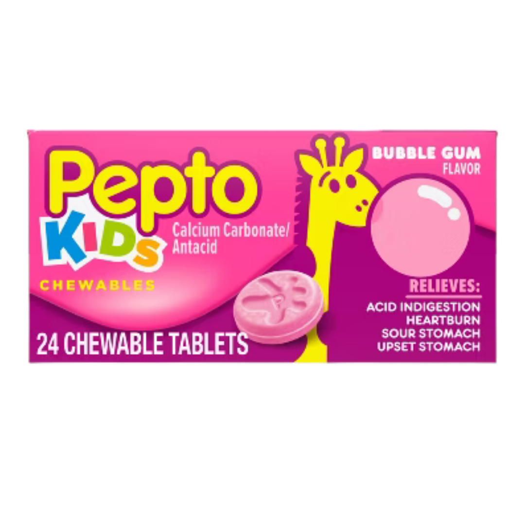 Pepto‑Bismol Children’s Bubble Gum Flavor Chewable Tablets (24 count) by Farmacias Savia