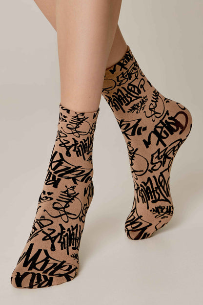 Socks Conte Fantasy - Graffiti Pattern