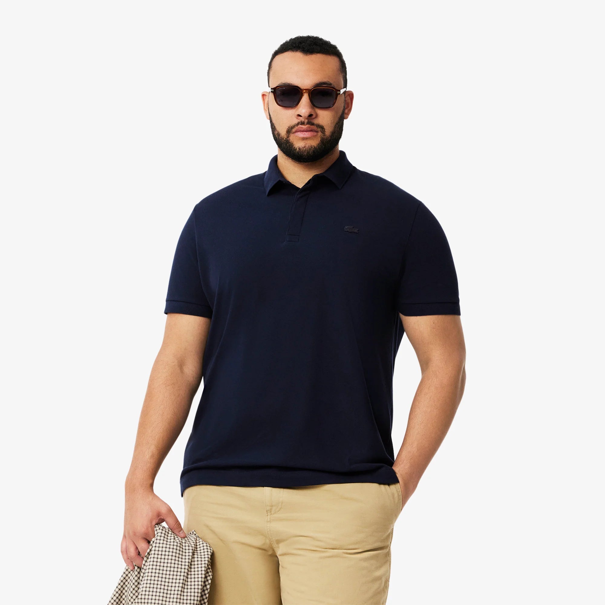 Lacoste Regular Fit Paris Stretch Polo - Navy by Denim Exchange