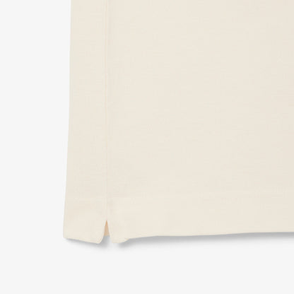 Lacoste Mens Classic Fit Petit Pique Badge Polo - Cream by Denim Exchange