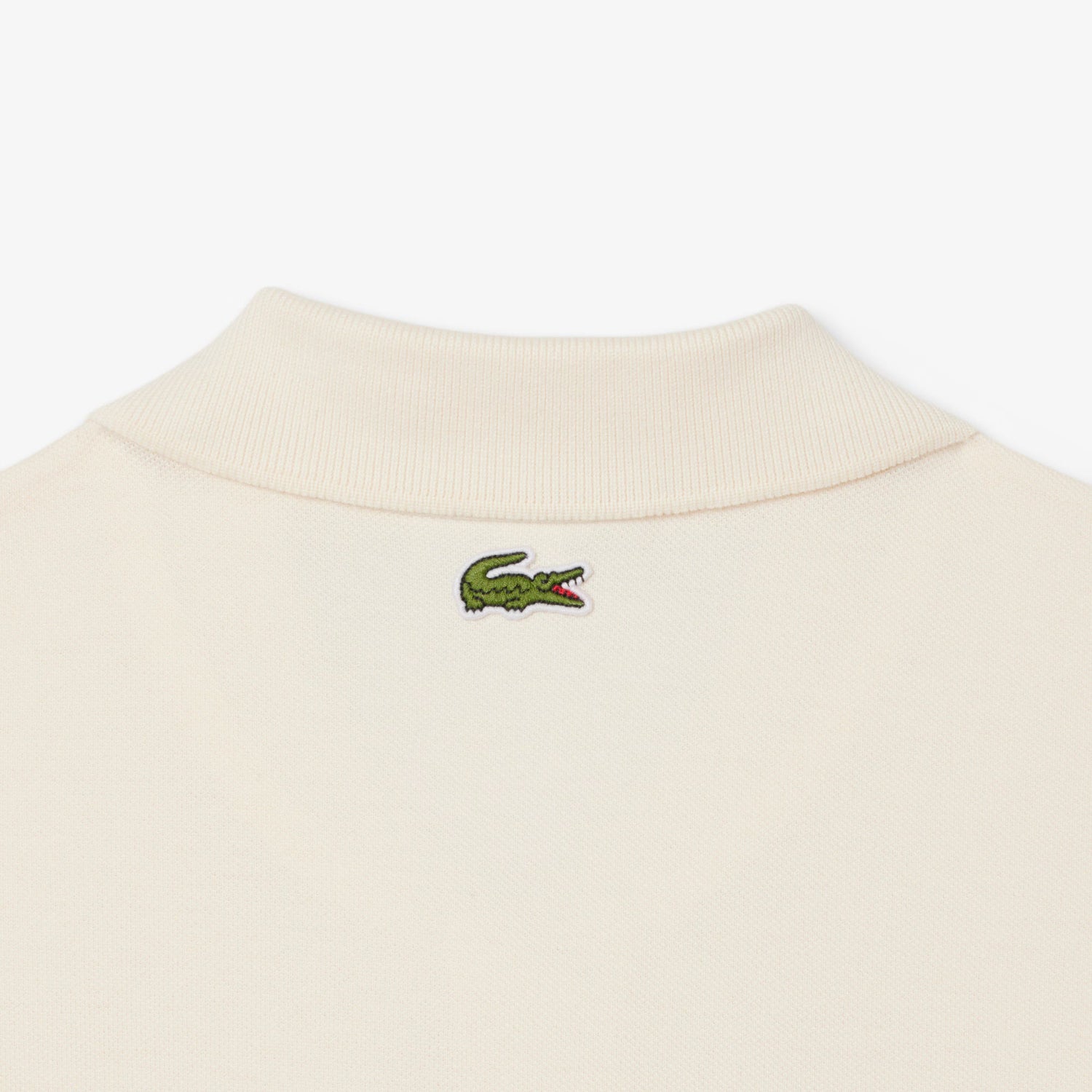 Lacoste Mens Classic Fit Petit Pique Badge Polo - Cream by Denim Exchange