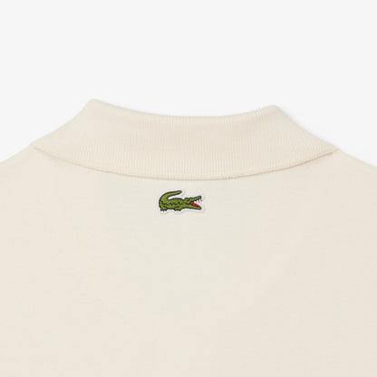 Lacoste Mens Classic Fit Petit Pique Badge Polo - Cream by Denim Exchange