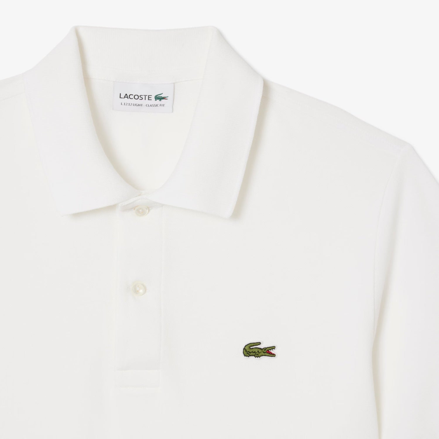 Lacoste Mens Light Pique Polo - White by Denim Exchange