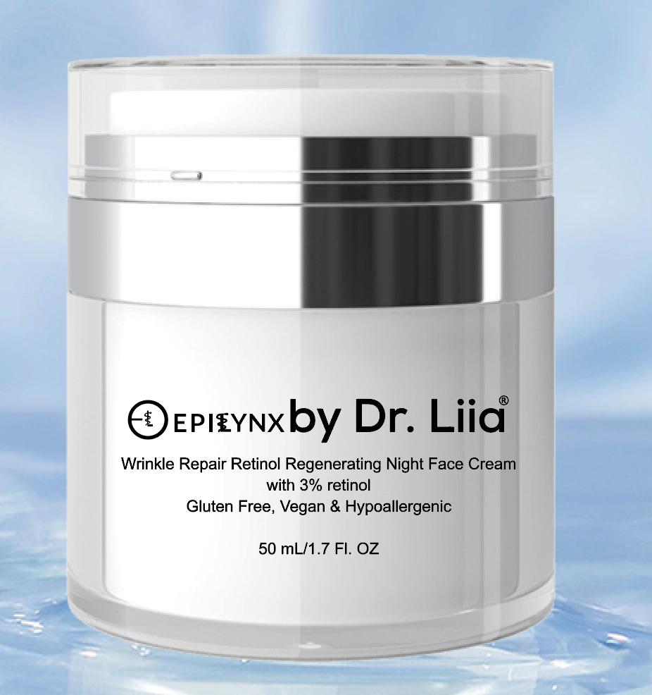 Wrinkle Repair Retinol Night Cream – Vegan, Gluten-Free, Regenerating Anti-Aging Moisturizer 