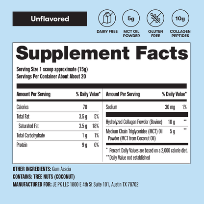 Grass-Fed Collagen Peptides &amp; MCT Brain Boost by Perfect Keto