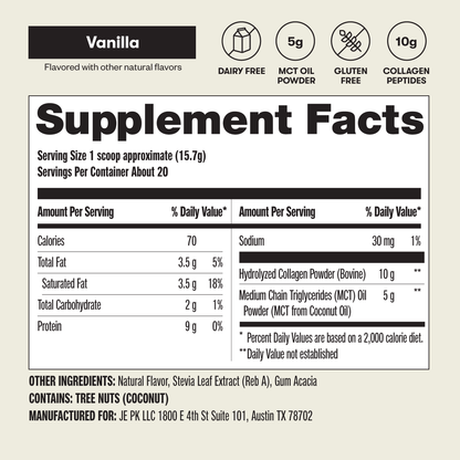 Grass-Fed Collagen Peptides &amp; MCT Brain Boost by Perfect Keto