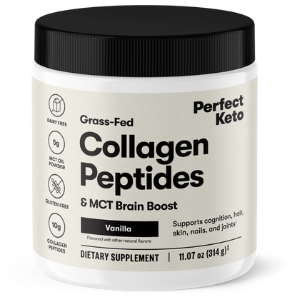 Grass-Fed Collagen Peptides &amp; MCT Brain Boost by Perfect Keto