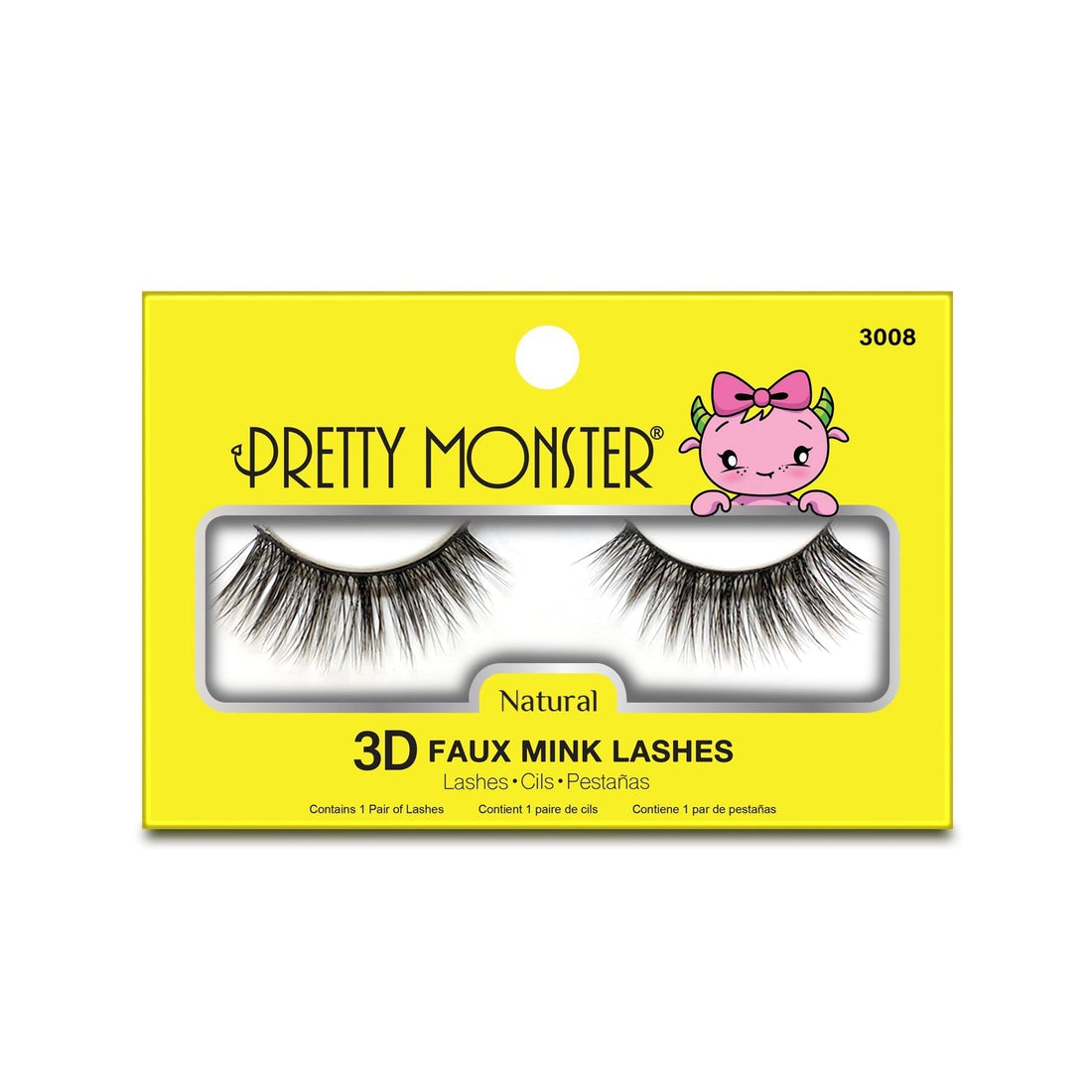 Pretty Monster Natural 3D Faux Mink Lashes - 3008 