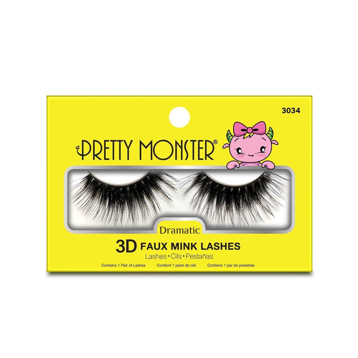 Pretty Monster Dramatic 3D Faux Mink Lashes - 3034