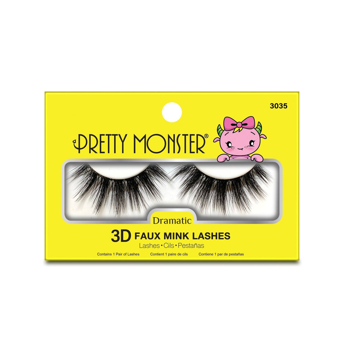 Pretty Monster Dramatic 3D Faux Mink Lashes - 3035 