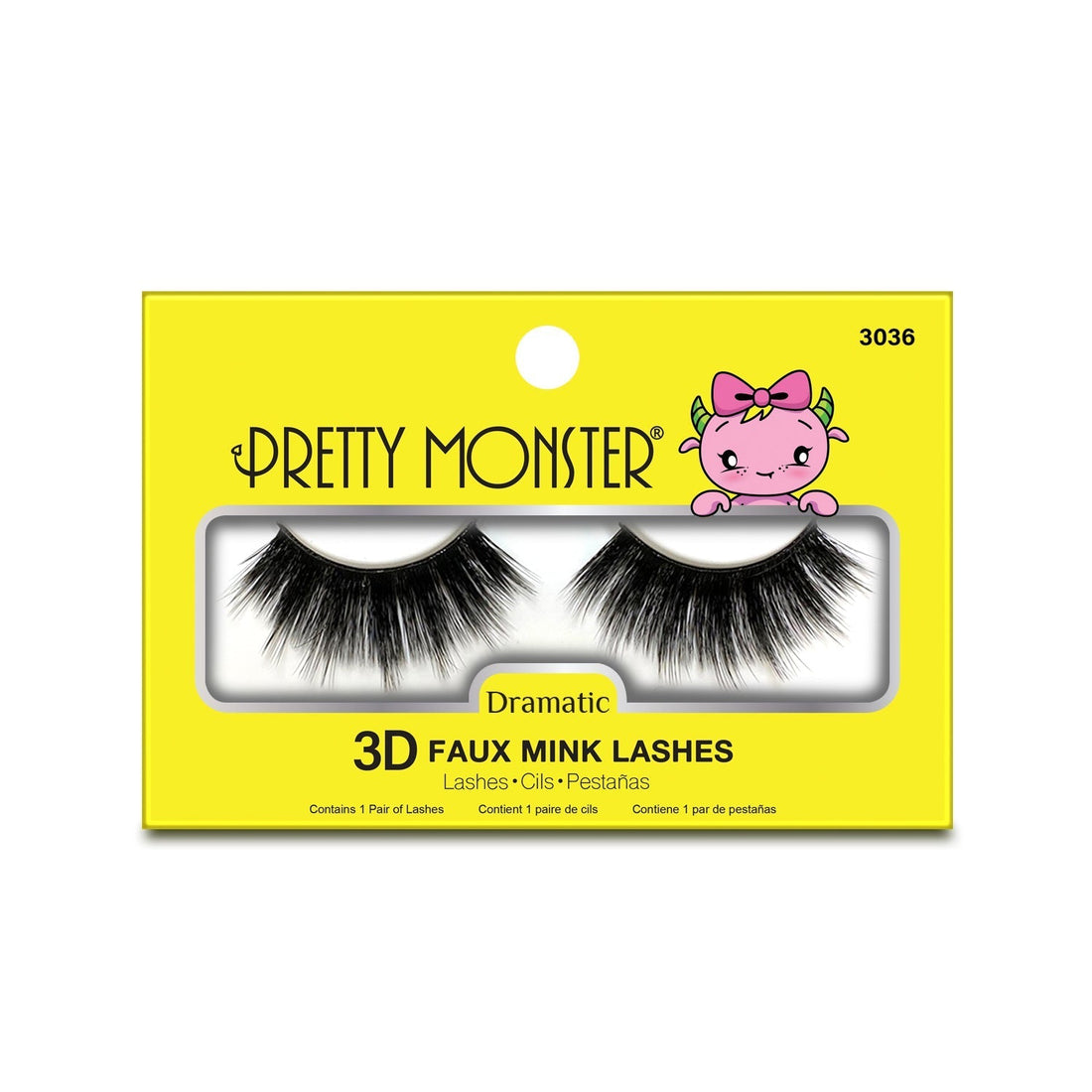 Pretty Monster Dramatic 3D Faux Mink Lashes - 3036 