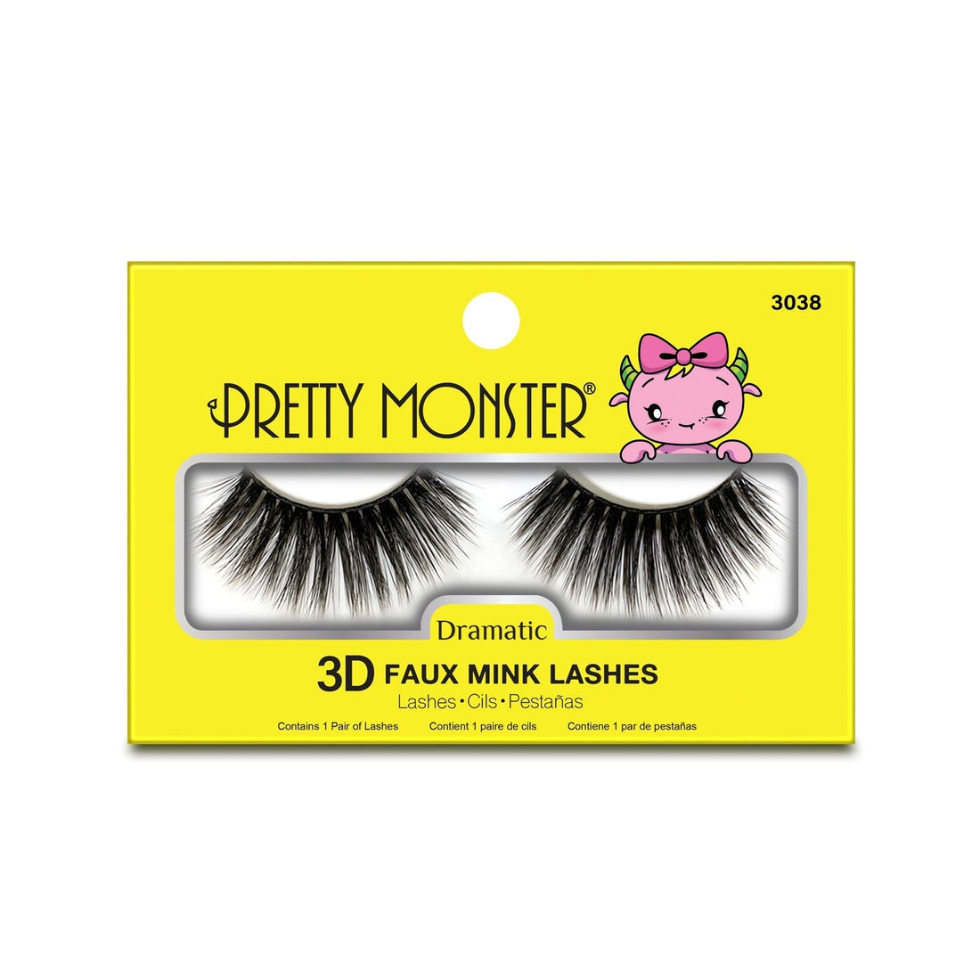 Pretty Monster Dramatic 3D Faux Mink Lashes - 3038 